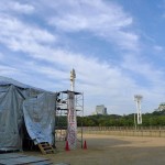 ひさびさの大阪城天守閣の借景